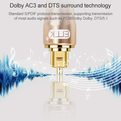 EMK Gold-plated TV Digital Audio Optical Fiber Connecting Cable, 1m, 1.5m, 2m, 3m, 5m, 8m, 10m, 15m, 20m, 25m, 30m