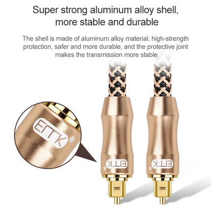 EMK Gold-plated TV Digital Audio Optical Fiber Connecting Cable, 1m, 1.5m, 2m, 3m, 5m, 8m, 10m, 15m, 20m, 25m, 30m