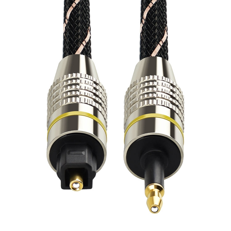 EMK Square Port to Round Port Set-top Box Digital Audio Optical Fiber Connecting Cable, 1m, 1.5m, 2m, 3m, 5m, 10m