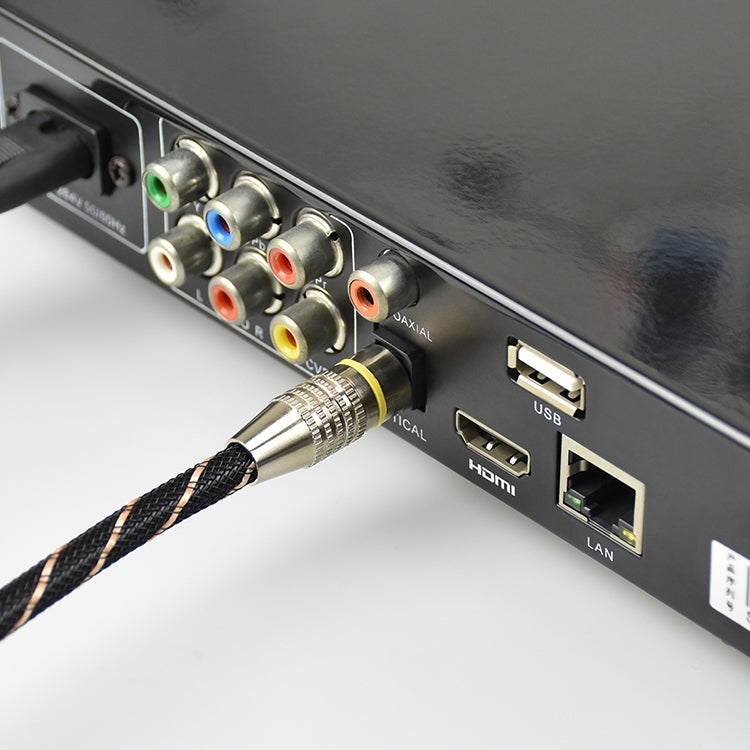 EMK Square Port to Round Port Set-top Box Digital Audio Optical Fiber Connecting Cable, 1m, 1.5m, 2m, 3m, 5m, 10m