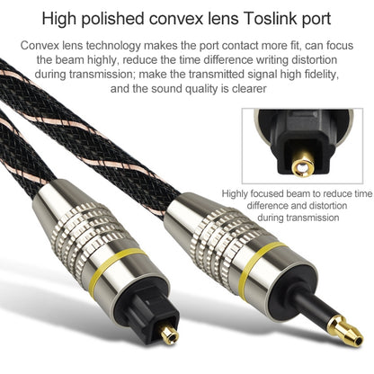 EMK Square Port to Round Port Set-top Box Digital Audio Optical Fiber Connecting Cable, 1m, 1.5m, 2m, 3m, 5m, 10m