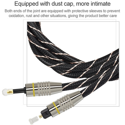 EMK Square Port to Round Port Set-top Box Digital Audio Optical Fiber Connecting Cable, 1m, 1.5m, 2m, 3m, 5m, 10m