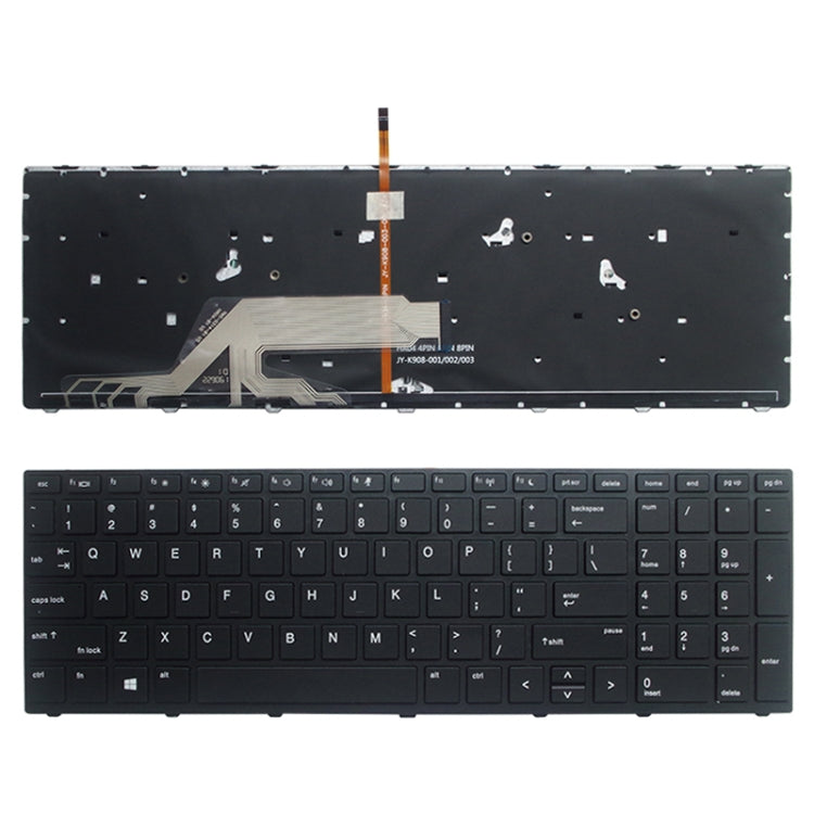 US Version Laptop Backlight Keyboard, For HP Spectre X360 15-CH, For HP 15-DA / 15-DB, For HP Probook 450, For HP Elitebook Folio 1040 G3, For HP 15-CC / 15-CD / 15-CK, For HP 15-P000 / 17-F000, For HP Elitebook 1020 G1, For HP Probook 470 G3