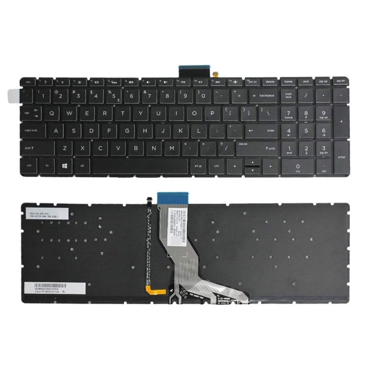 US Version Laptop Backlight Keyboard, For HP Spectre X360 15-CH, For HP 15-DA / 15-DB, For HP Probook 450, For HP Elitebook Folio 1040 G3, For HP 15-CC / 15-CD / 15-CK, For HP 15-P000 / 17-F000, For HP Elitebook 1020 G1, For HP Probook 470 G3