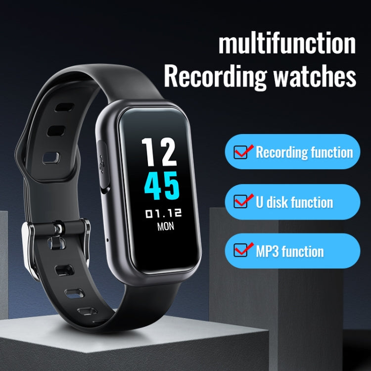 JNN S16 Smart HD Noise Reduction Bluetooth MP3 Voice Control Recording Bracelet, 4GB, 8GB, 16GB, 32GB, 64GB