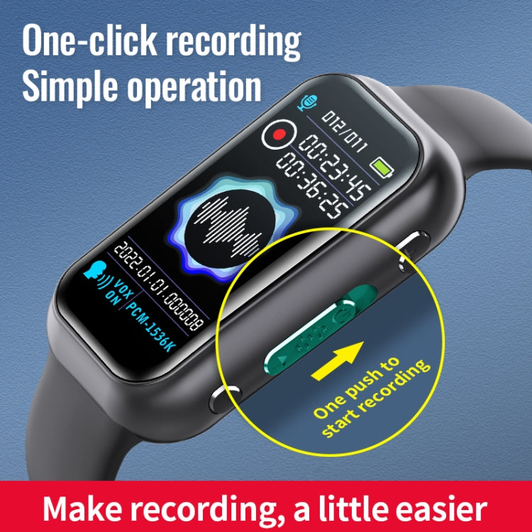 JNN S16 Smart HD Noise Reduction Bluetooth MP3 Voice Control Recording Bracelet, 4GB, 8GB, 16GB, 32GB, 64GB