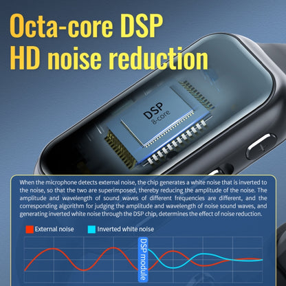JNN S16 Smart HD Noise Reduction Bluetooth MP3 Voice Control Recording Bracelet, 4GB, 8GB, 16GB, 32GB, 64GB