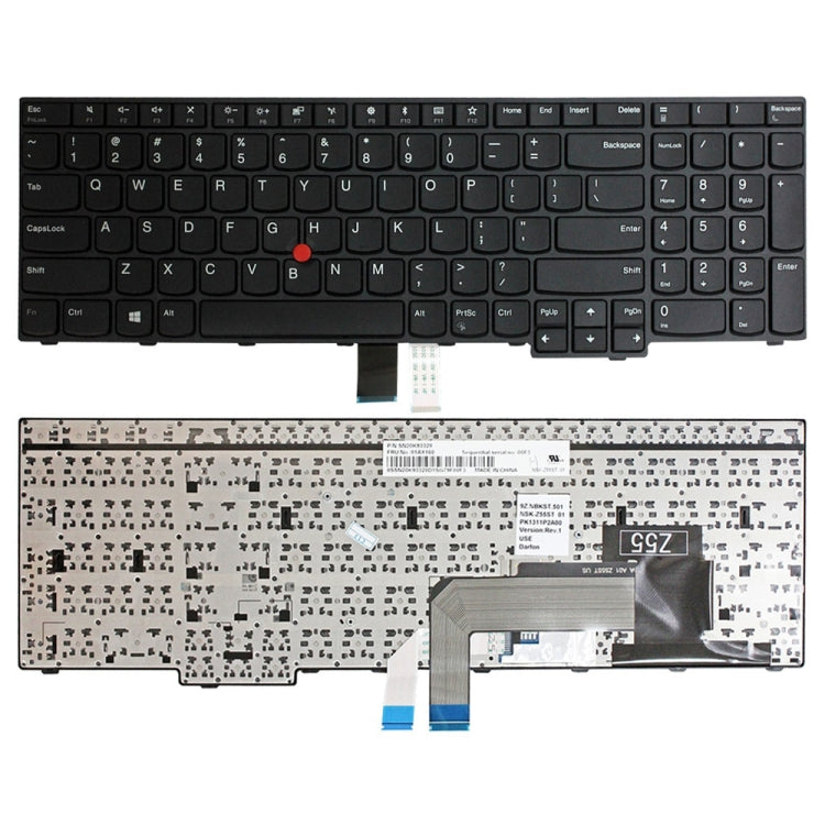 US Version Laptop Keyboard, For Lenovo ThinkPad L15 20U3 20U4 20U7 20U8, For Lenovo IdeaPad 710S-13IKB 710S-13ISK, For Lenovo IBM ThinkPad E570 E575, For Lenovo ThinkPad P50 P51 P70 P71, For Lenovo Yoga 500-15IBD, For Lenovo T480S E480 E485 L480 T490