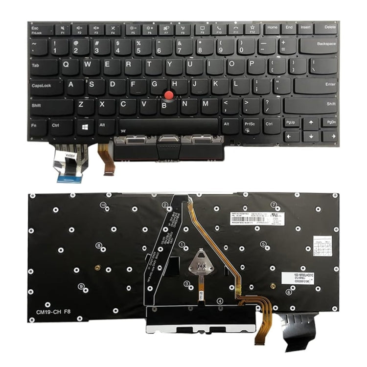 US Version Backlight Laptop Keyboard, For Lenovo Yoga 730-13IKB / 730-13IWL, For Lenovo IdeaPad 330-15ICH 330-15ICN, For Lenovo X1C 2019, For Lenovo Thinkpad E15, For Lenovo Thinkpad E14 GEN 1 2, For Lenovo P51S P52S T570 T580