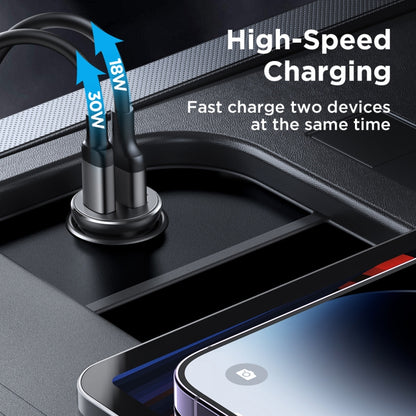 JOYROOM JR-CCN05 30W PD+QC3.0 Mini Metal Car Charger, JR-CCN05