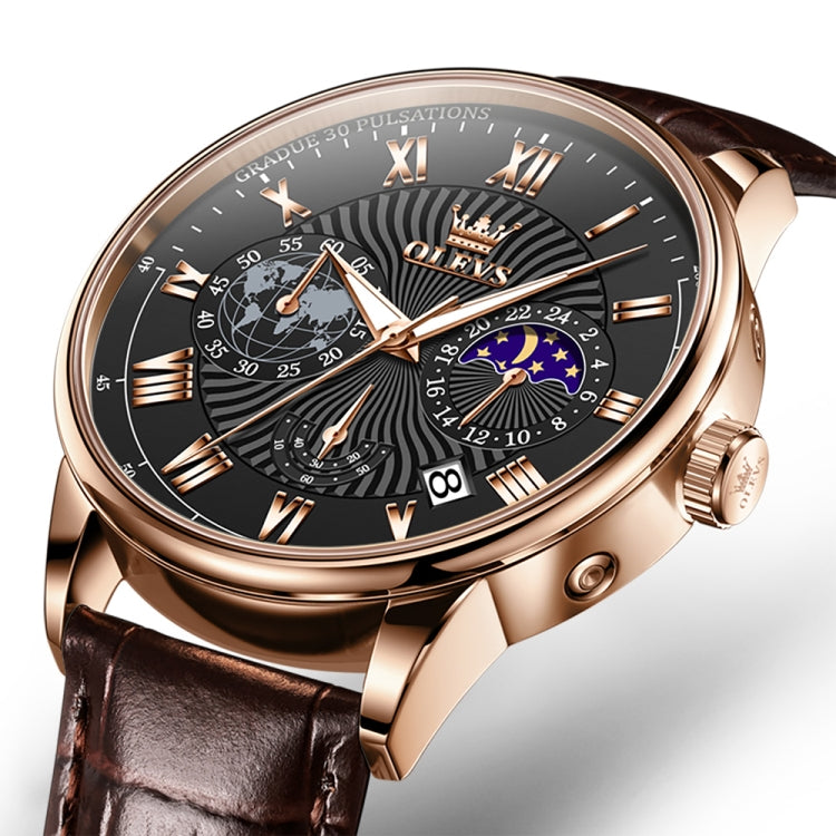 OLEVS 2893 Men Multifunctional Business Quartz Watch