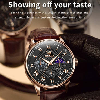 OLEVS 2893 Men Multifunctional Business Quartz Watch