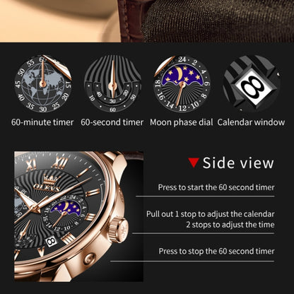 OLEVS 2893 Men Multifunctional Business Quartz Watch