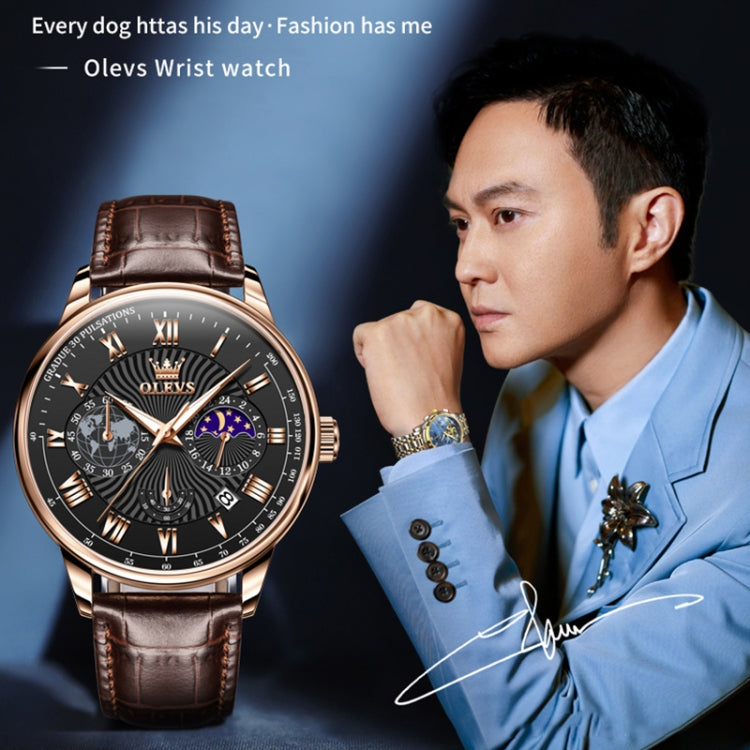 OLEVS 2893 Men Multifunctional Business Quartz Watch