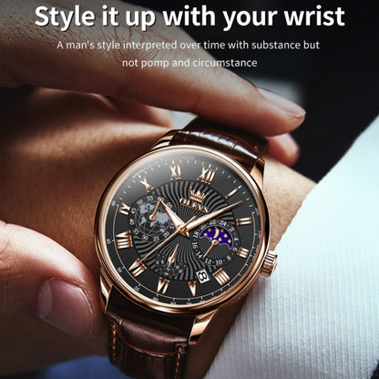 OLEVS 2893 Men Multifunctional Business Quartz Watch