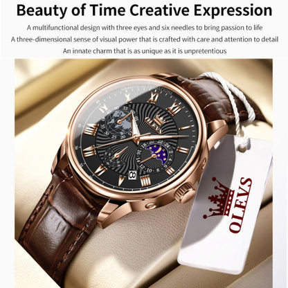 OLEVS 2893 Men Multifunctional Business Quartz Watch