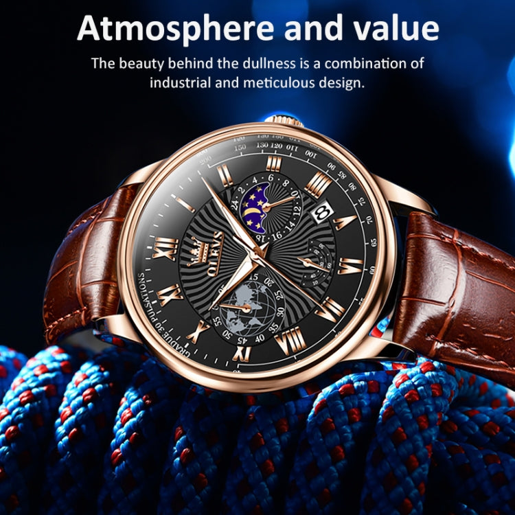 OLEVS 2893 Men Multifunctional Business Quartz Watch
