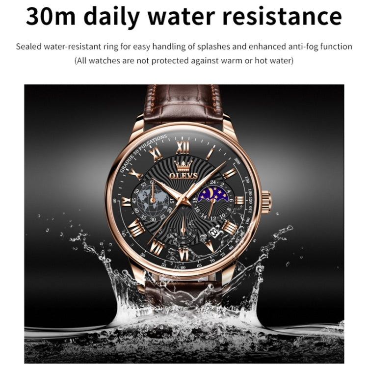 OLEVS 2893 Men Multifunctional Business Quartz Watch