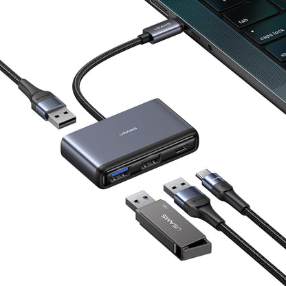 USAMS US-SJ627 4 in 1 Type-C Multifunctional Docking Station HUB, US-SJ627