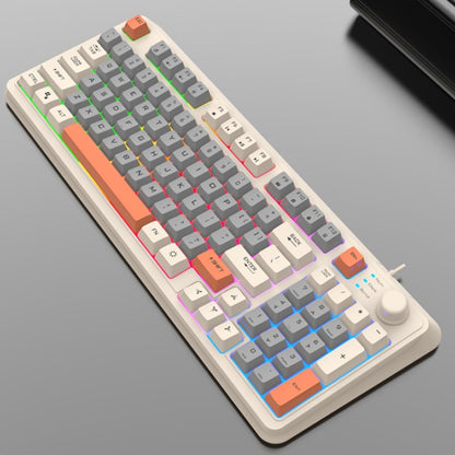 XUNFOX K82 Three-colors 94-Keys Blacklit USB Wired Gaming Keyboard, Cable Length: 1.5m
