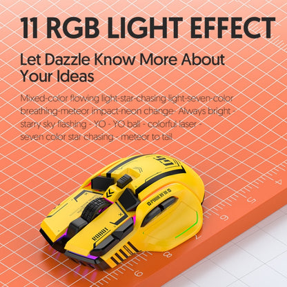 HXSJ G6 10 Keys RGB 12800DPI Tri-mode Wireless Gaming Mouse