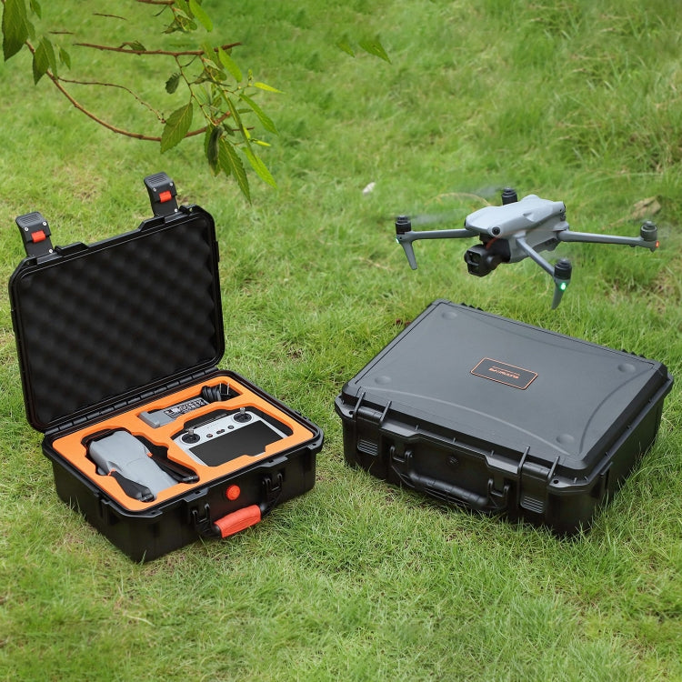 Sunnylife Safety Carrying Case Large Capacity Waterproof Shock-proof Hard Travel Case, For DJI Air 3 Standard Version, For DJI Air 3 Multi-battery Flying Version