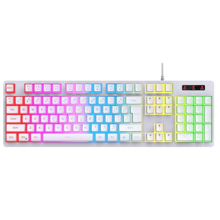 HXSJ L200 Wired RGB Backlit Keyboard 104 Pudding Key Caps, L200