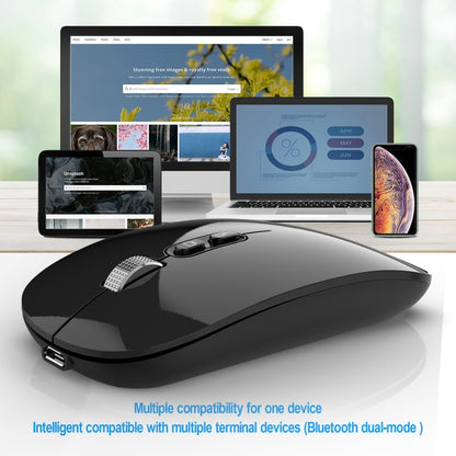 HXSJ M103 1600DPI UV 2.4GHz Wireless Rechargeable Mouse, UV 2.4GHz Black