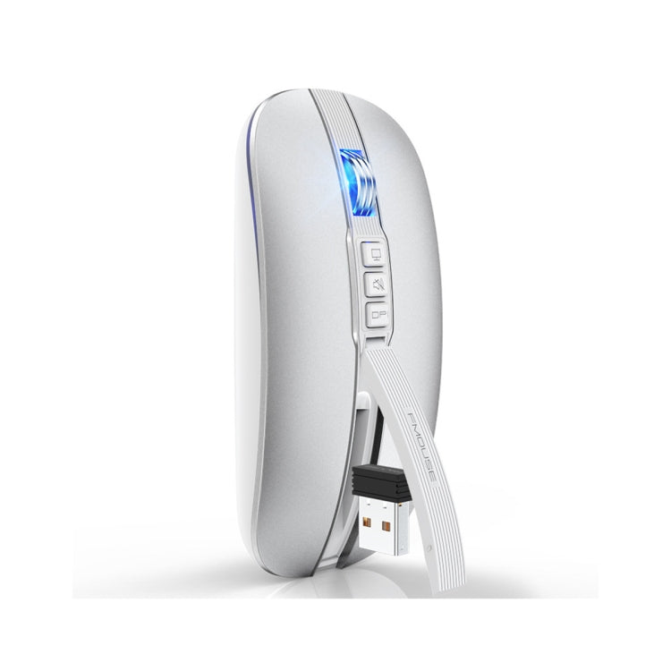 HXSJ M113 2400DPI Dual Mode 2.4GHz + Bluetooth 5.1 Wireless Mouse