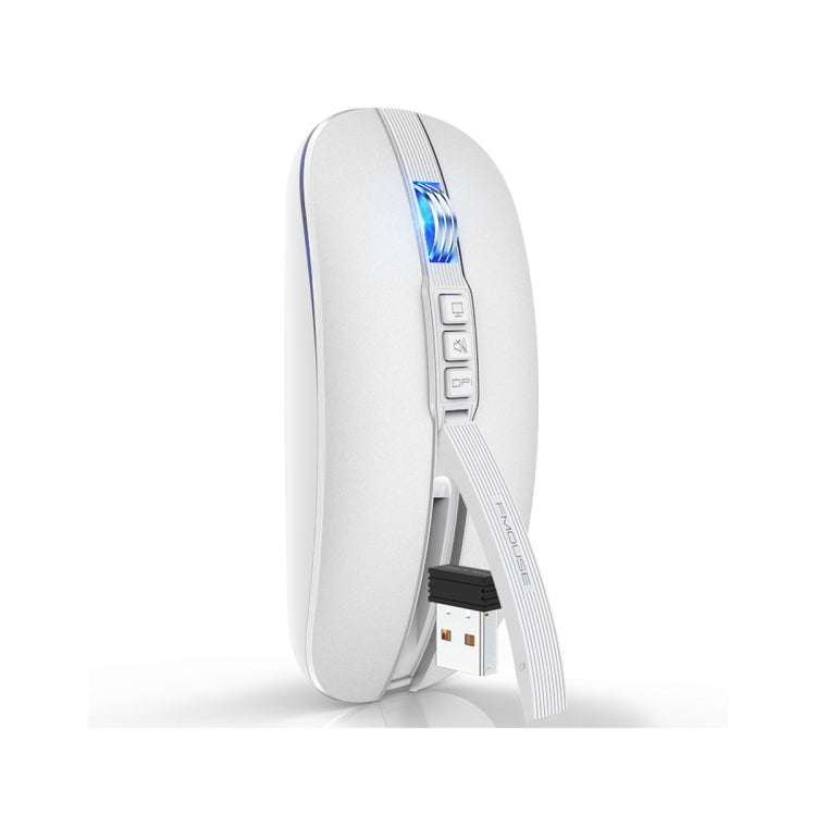 HXSJ M113 2400DPI Dual Mode 2.4GHz + Bluetooth 5.1 Wireless Mouse