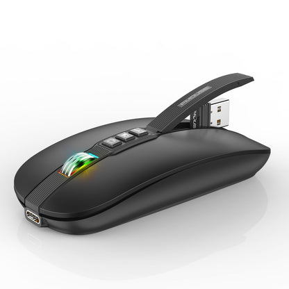 HXSJ M113 2400DPI Dual Mode 2.4GHz + Bluetooth 5.1 Wireless Mouse