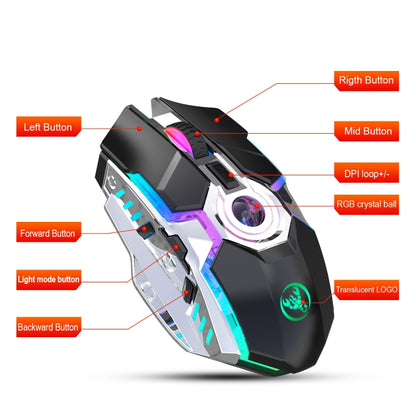 HXSJ T30 2400DPI RGB 2.4GHz Wireless Mouse