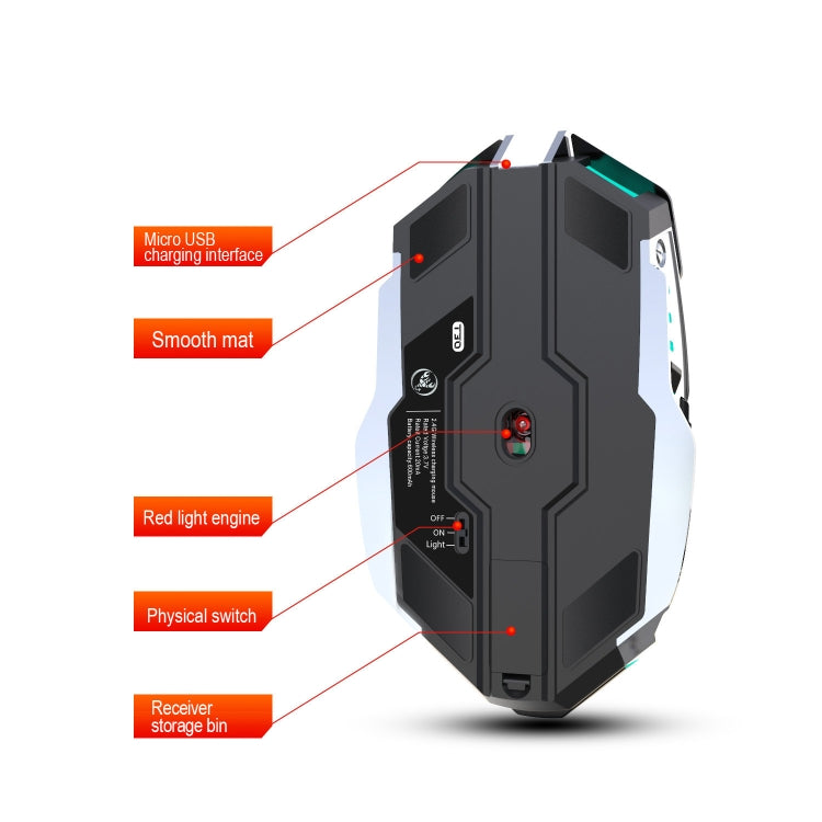 HXSJ T30 2400DPI RGB 2.4GHz Wireless Mouse
