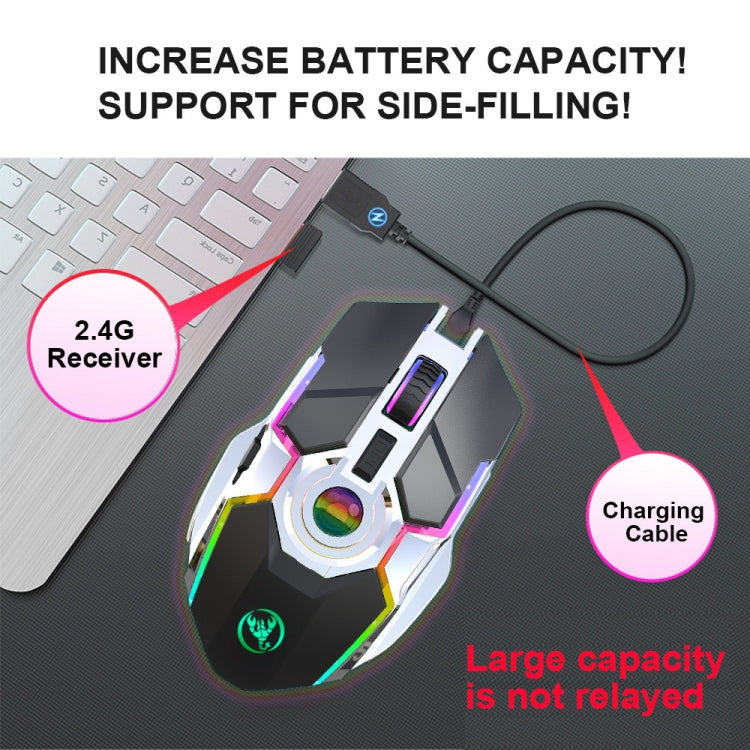 HXSJ T30 2400DPI RGB 2.4GHz Wireless Mouse