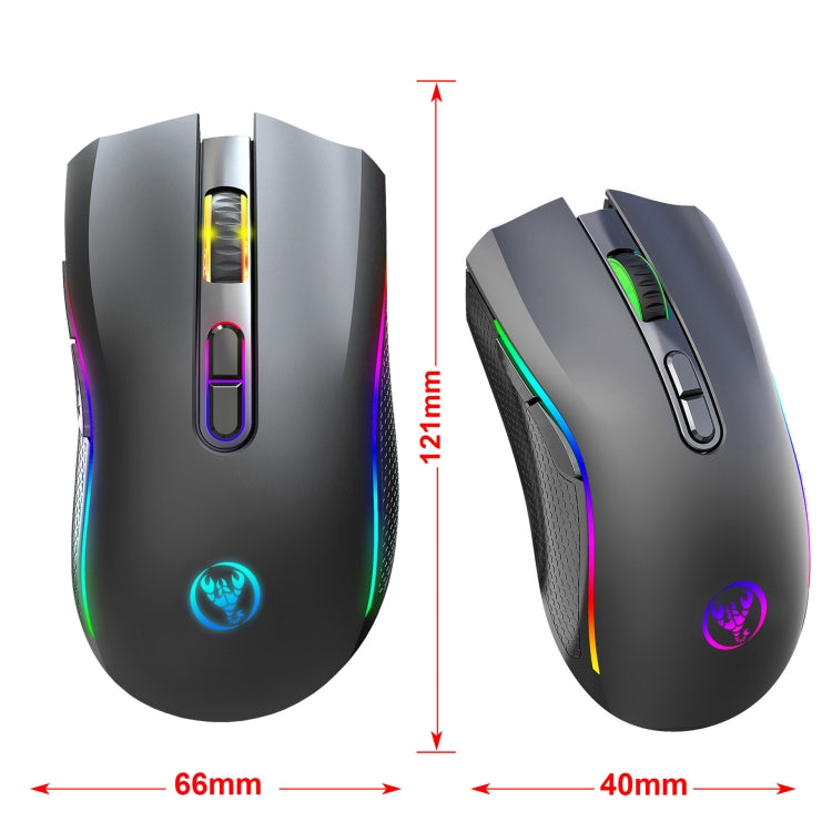 HXSJ T69 4800DPI RGB 2.4GHz Wireless Mouse, T69