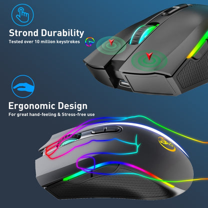 HXSJ T69 4800DPI RGB 2.4GHz Wireless Mouse, T69