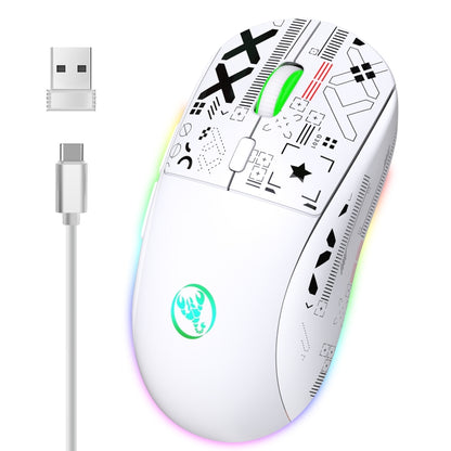 HXSJ T90 RGB Light Three-mode Wireless Gaming Mouse, T90