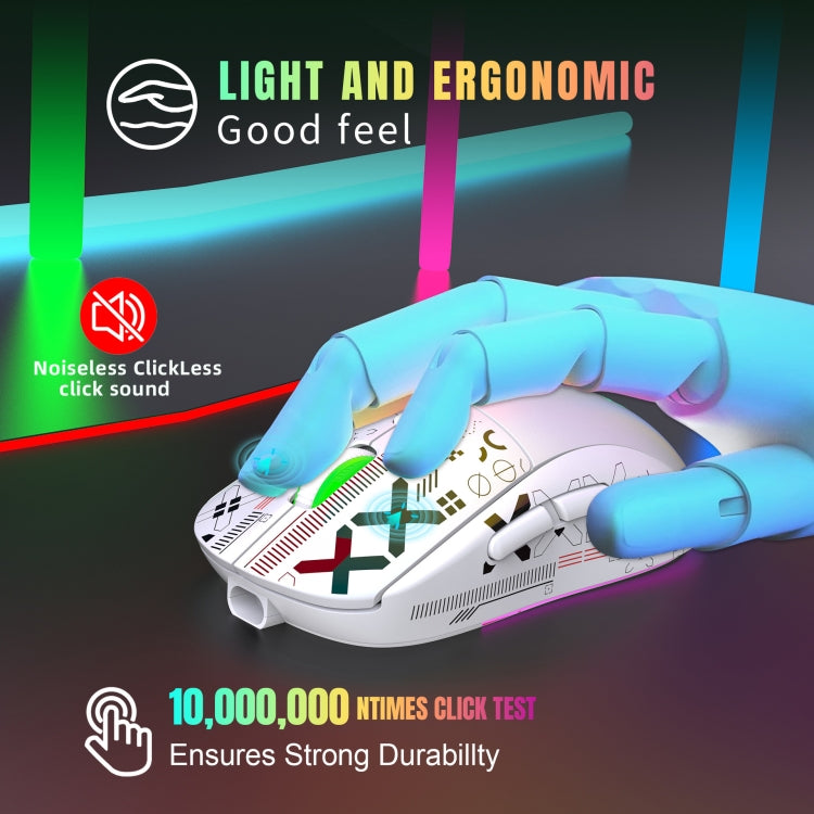 HXSJ T90 RGB Light Three-mode Wireless Gaming Mouse, T90