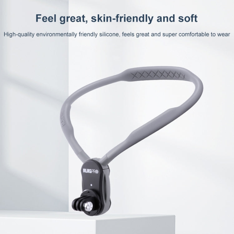 RUIGPRO Lazy Neck Bracket POV View Mount, Standard with Strap, With J-Hook Buckle, With Phone Clamp & Adapter