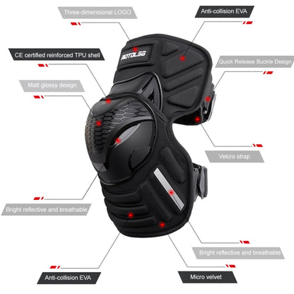 Motolsg MT03 Motorcycle Bicycle Riding Protective Gear, 2 in 1 Knee Pads