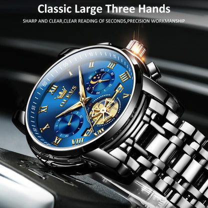 OLEVS 2859 Men Multifunctional Luminous Waterproof Quartz Watch