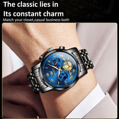 OLEVS 2859 Men Multifunctional Luminous Waterproof Quartz Watch