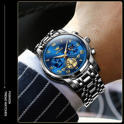 OLEVS 2859 Men Multifunctional Luminous Waterproof Quartz Watch