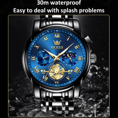 OLEVS 2859 Men Multifunctional Luminous Waterproof Quartz Watch
