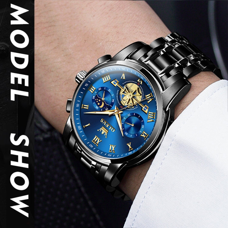 OLEVS 2859 Men Multifunctional Luminous Waterproof Quartz Watch