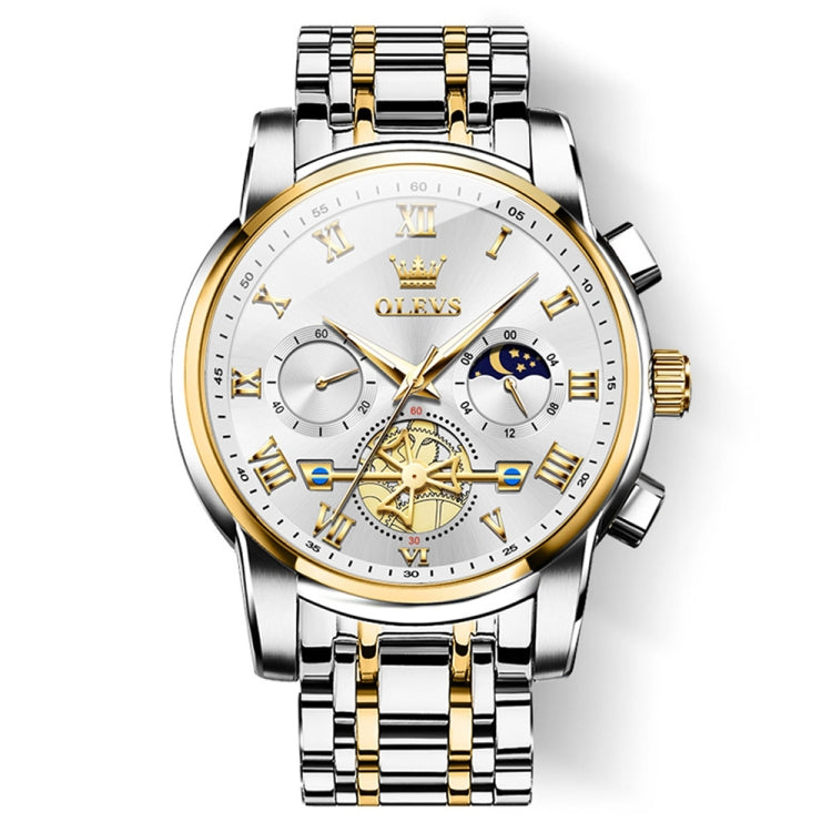 OLEVS 2859 Men Multifunctional Luminous Waterproof Quartz Watch