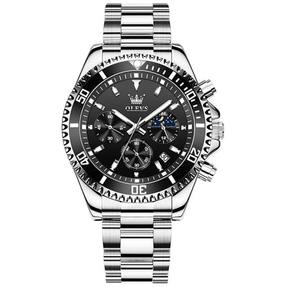 OLEVS 2870 Men Multifunctional Chronograph Three Eyes Waterproof Quartz Watch