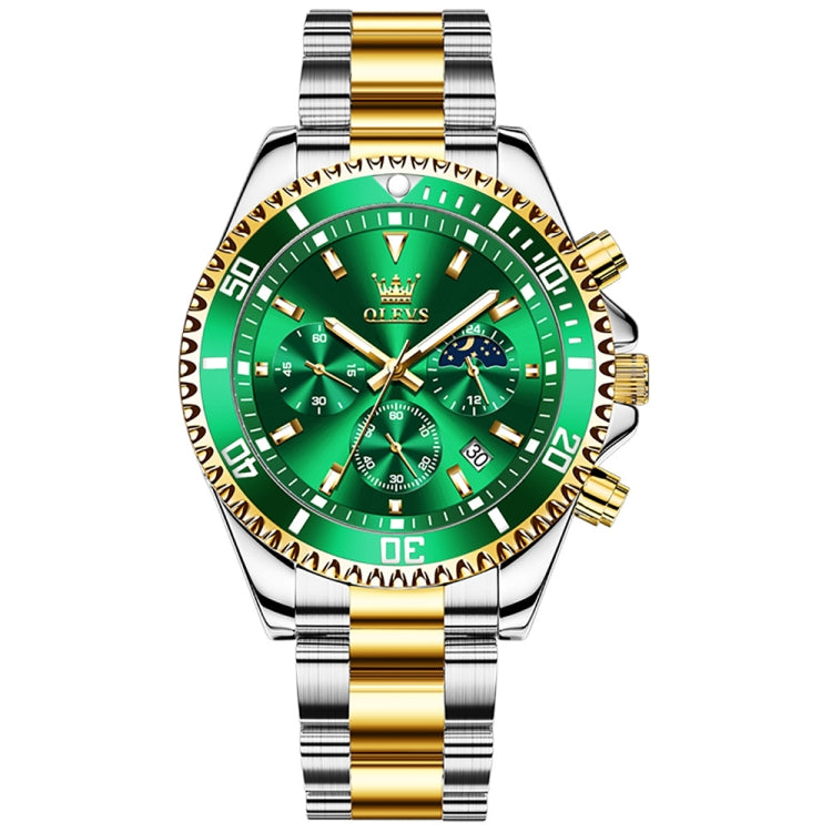OLEVS 2870 Men Multifunctional Chronograph Three Eyes Waterproof Quartz Watch
