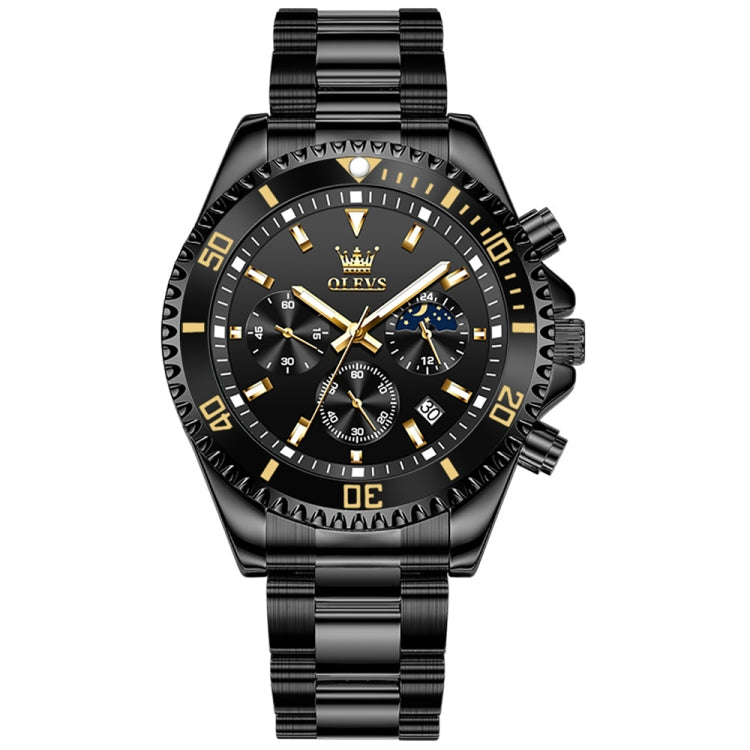 OLEVS 2870 Men Multifunctional Chronograph Three Eyes Waterproof Quartz Watch
