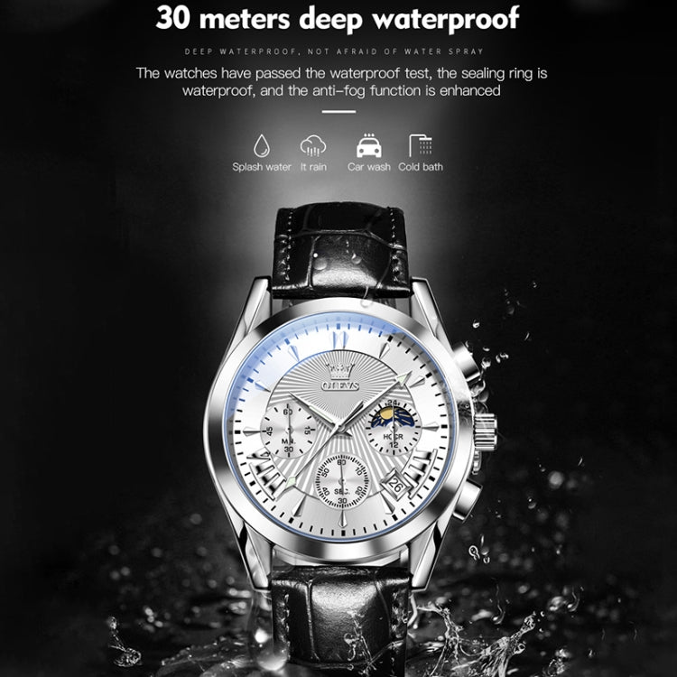 OLEVS 2876 Men Multifunctional Sports Chronograph Quartz Watch